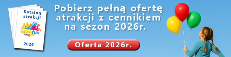 Oferta wynajmu atrakcji i cennik atrakcji na sezon 2026r.